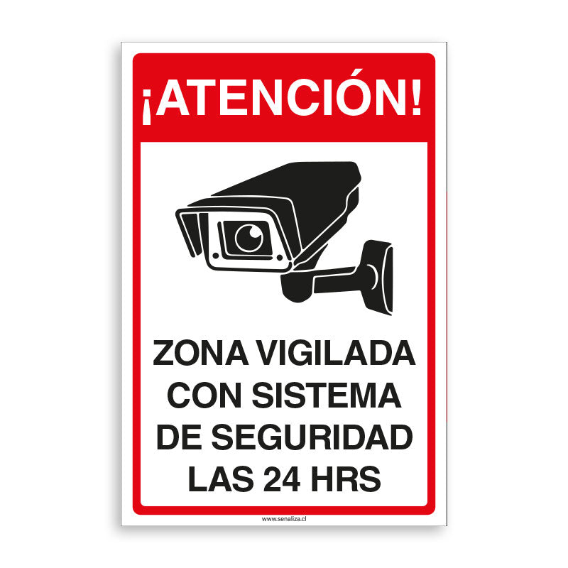 Vinilo Adhesivo A Modo De Cartel Disuasorio "CÁMARAS DE VIGILANCIA - SISTEMA DE GRABACIÓN 24H." 06404 - Vinilos Decorativos Personalizados - Tienda Online De Vinilos Decorativos Al Mejor Precio