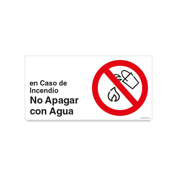 En Caso de Incendio No Apagar Con Agua