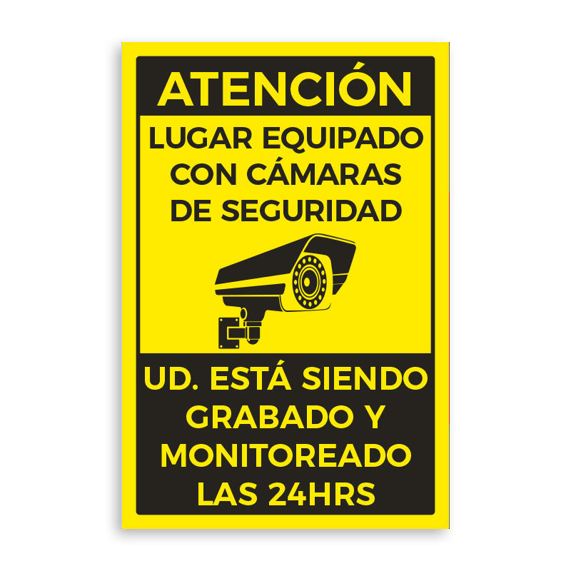 Atencion Lugar Equipado con Camaras