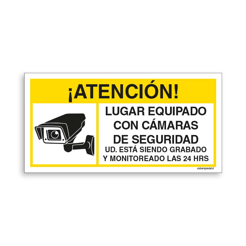 Atencion Lugar Equipado con Camaras de Seguridad