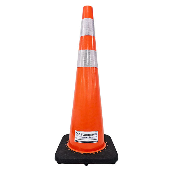 Cono Vial Base Negra 36p 90cm