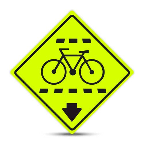 Cruce de Ciclistas Aquí PO-14 Fluor
