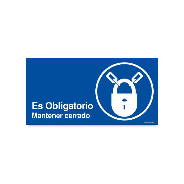 Es Obligatorio Mantener Cerrado – Señaléticas Estampa