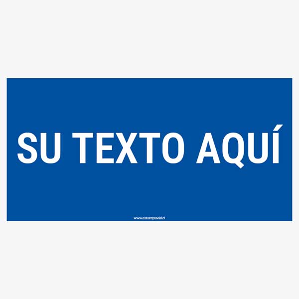 Señalética Horizontal Azul H2