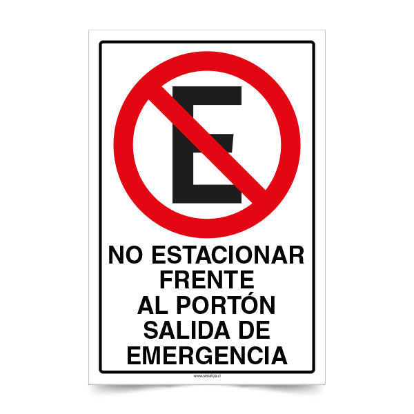 No Estacionar Frente al Portón Salida de Emergencias