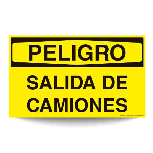 Peligro Salida de Camiones