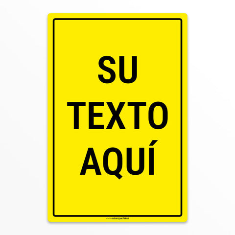 Letrero Personalizado - Amarillo V1