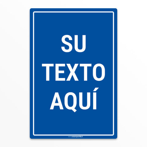 Letrero Personalizado - Azul V1