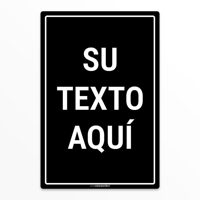 Letrero Personalizado - Negro V1 – Señaléticas Estampa