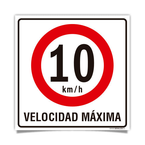 Velocidad Máxima 10km/h – Señaléticas Estampa