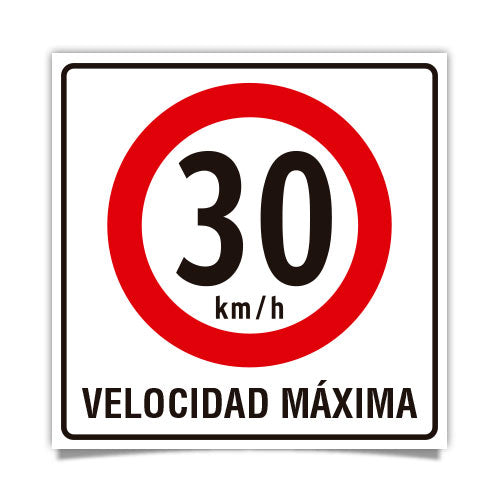 Velocidad Máxima 30km/h