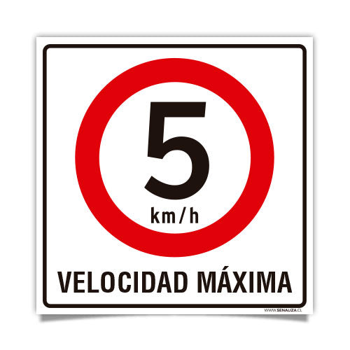 Velocidad Máxima 5km/h – Señaleticas Estampa