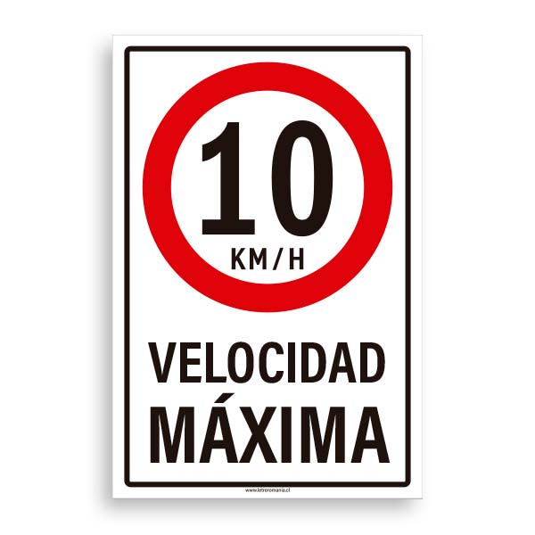 Velocidad Máxima 10km/h – Señaléticas Estampa