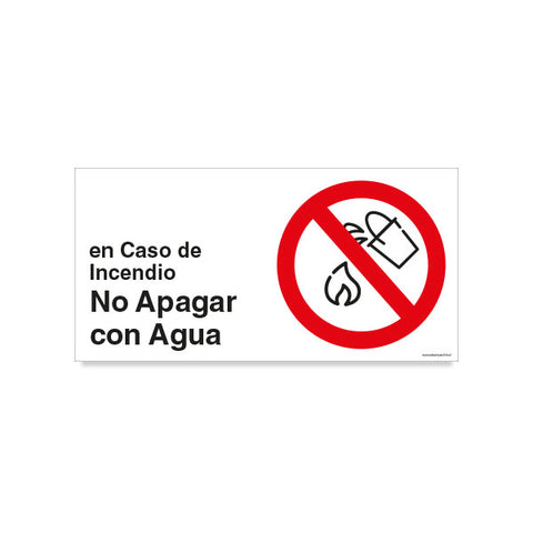 En Caso de Incendio No Apagar Con Agua