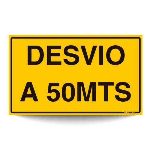 Desvío a 50 mts