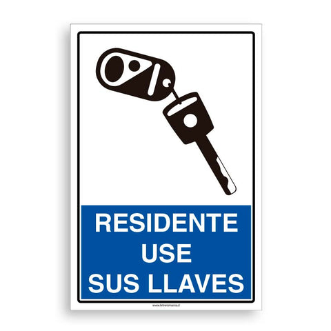 Residente use sus llaves