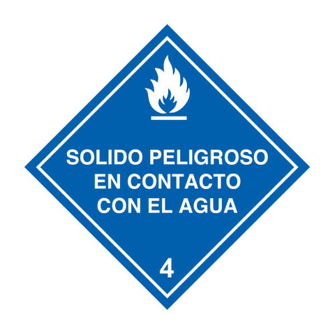 Rombo Solido Peligroso en Contacto con el Agua 4