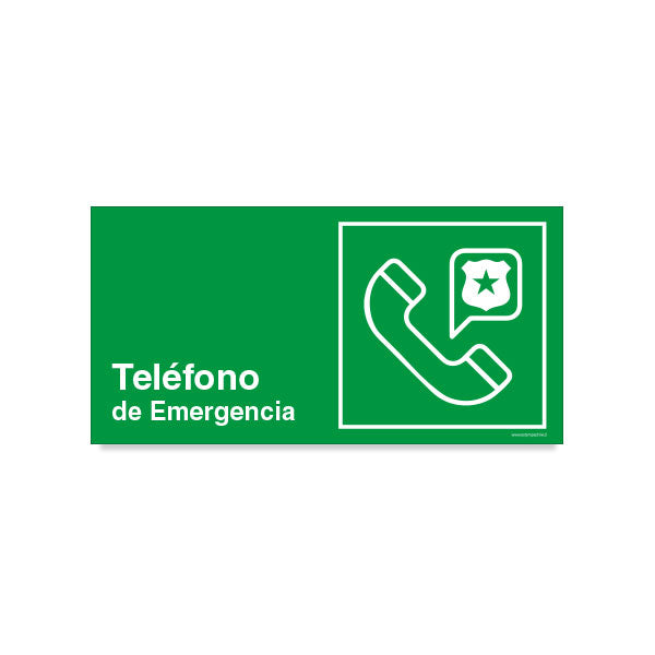 Teléfono de Emergencia – Señaleticas Estampa