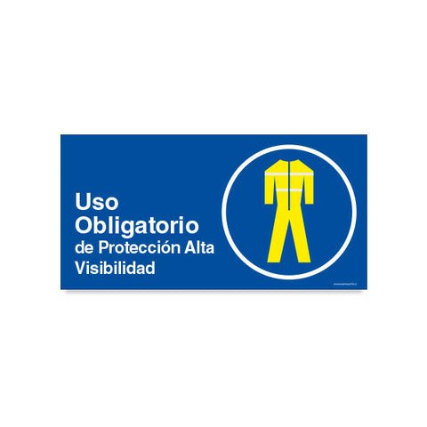 Uso Obligatorio de Protección Alta Visibilidad