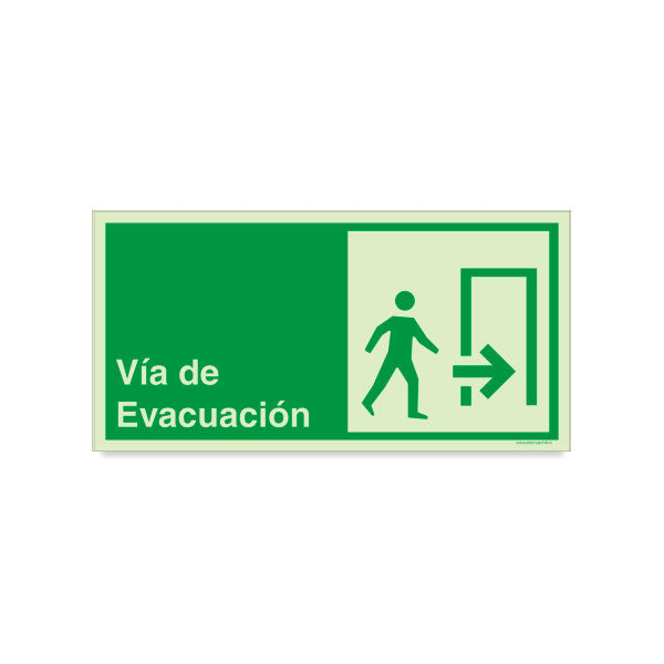 V a De Evacuaci n Derecha B Se al ticas Estampa v-a-de-evacuaci-n-derecha-b-se-al-ticas-estampa