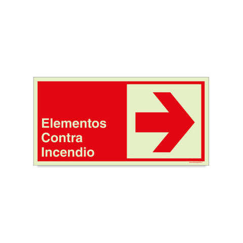 Elementos Contra Incendio Flecha Derecha