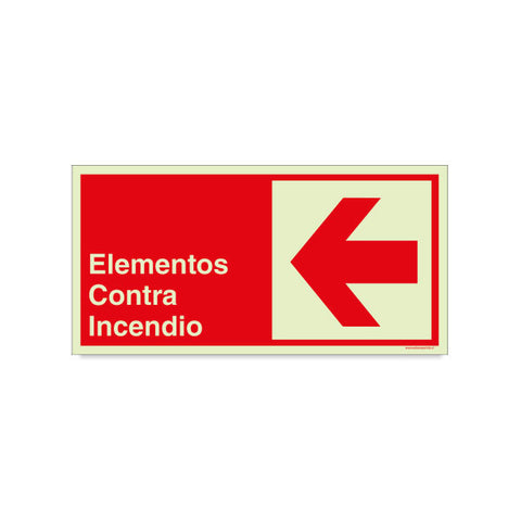 Elementos Contra Incendio Flecha Izquierda