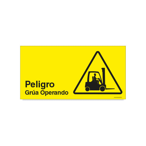 Peligro Grúa Operando