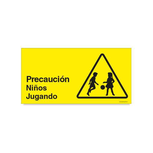 Precaución Niños Jugando C