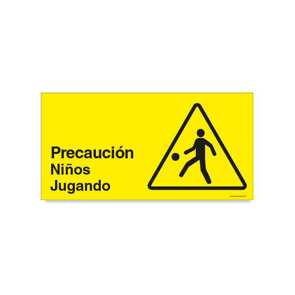 Precaución Niños Jugando D