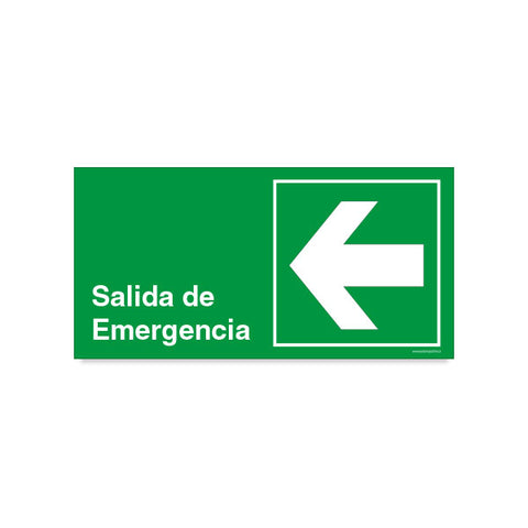 Salida de Emergencia Flecha Izquierda