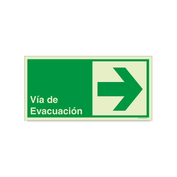 Vía de Evacuación Flecha Derecha